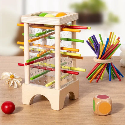 Dexterity Game Solid Wood Colored Rods