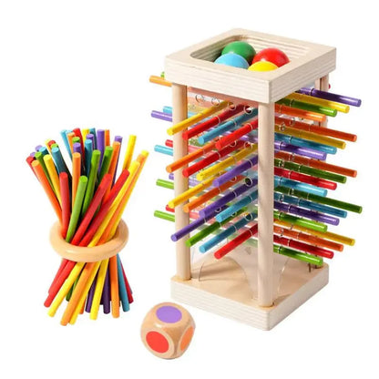 Dexterity Game Solid Wood Colored Rods