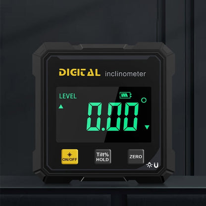 Digital Angle Gauge 360° Range Magnetic Base Illuminated LCD
