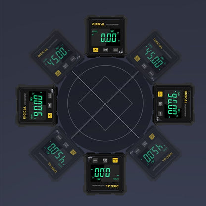 Digital Angle Gauge 360° Range Magnetic Base Illuminated LCD