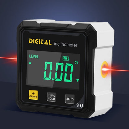 Digital Angle Gauge 360° Range Magnetic Base Illuminated LCD
