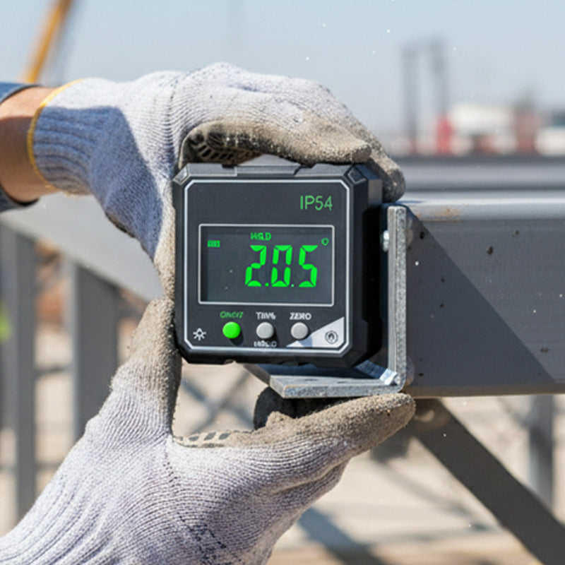 Digital Angle Gauge Magnetic Base IP54 Water-Resistant 0.2° Accuracy