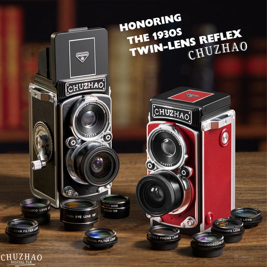 Digital Camera Vintage Twin-Lens 12MP Interchangeable Lenses