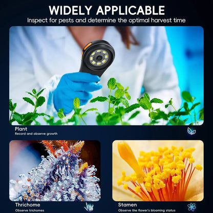 Digital Hand Microscope 500x Built-In Screen & LED Light