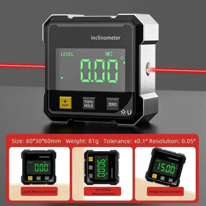 Digital Inclinometer Laser Line & Magnetic Base