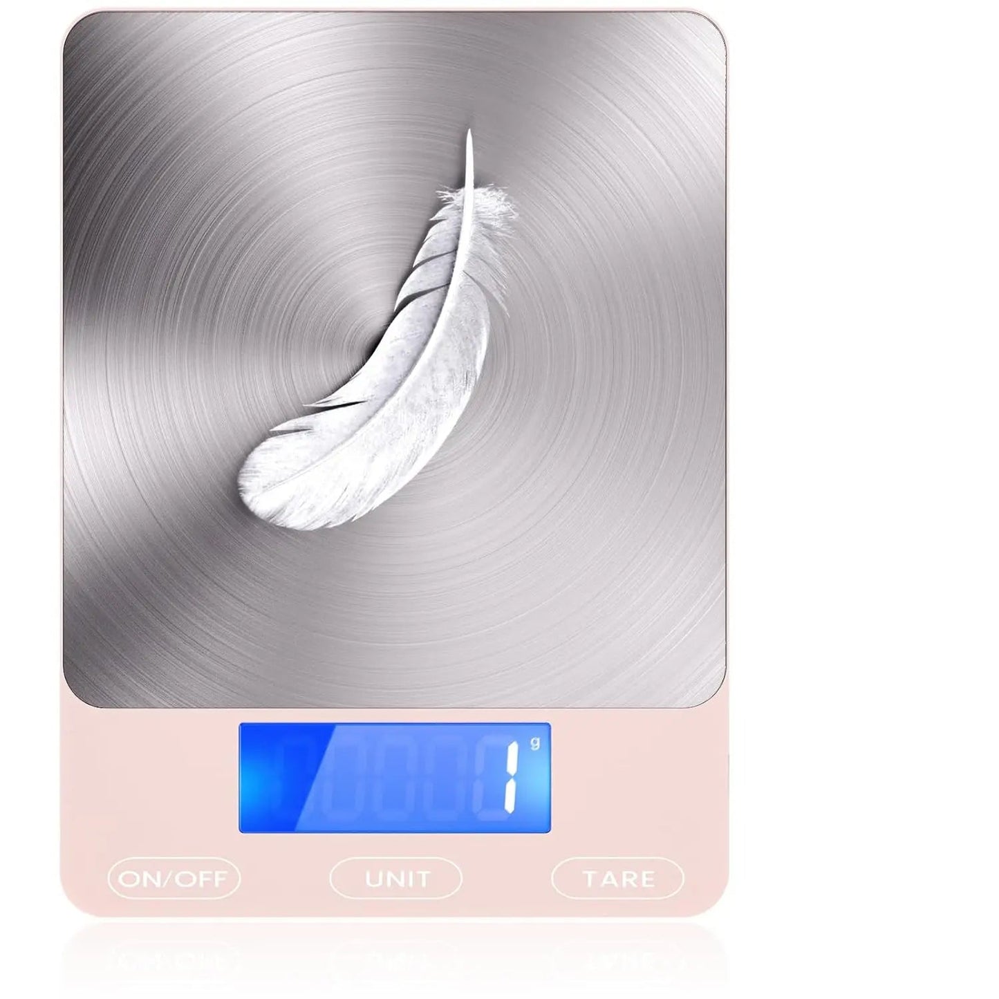 Digital Kitchen Scale Backlit LCD 15 Kg USB-C Rechargeable