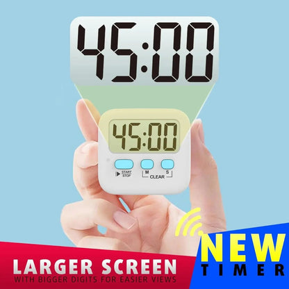 Digital Kitchen Timer Dual LCD Magnetic Set of 2