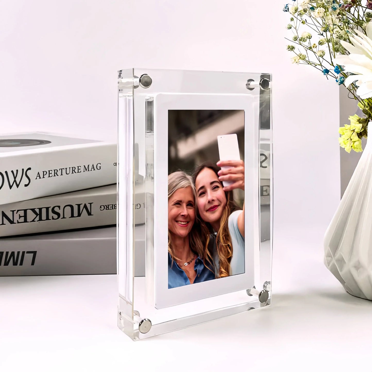Digital Photo Frame 7-Inch HD Stereo Speakers