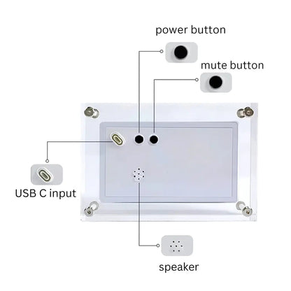 Digital Photo Frame 7-Inch HD Stereo Speakers