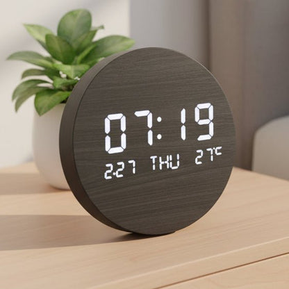 Digital Table Clock LED Display Time Date & Temperature