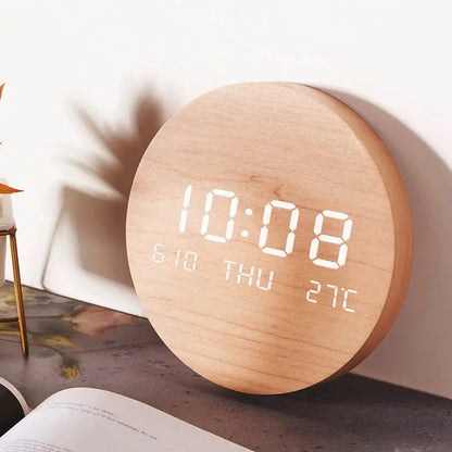 Digital Wall Clock Easy-Read Scandinavian Battery-Operated
