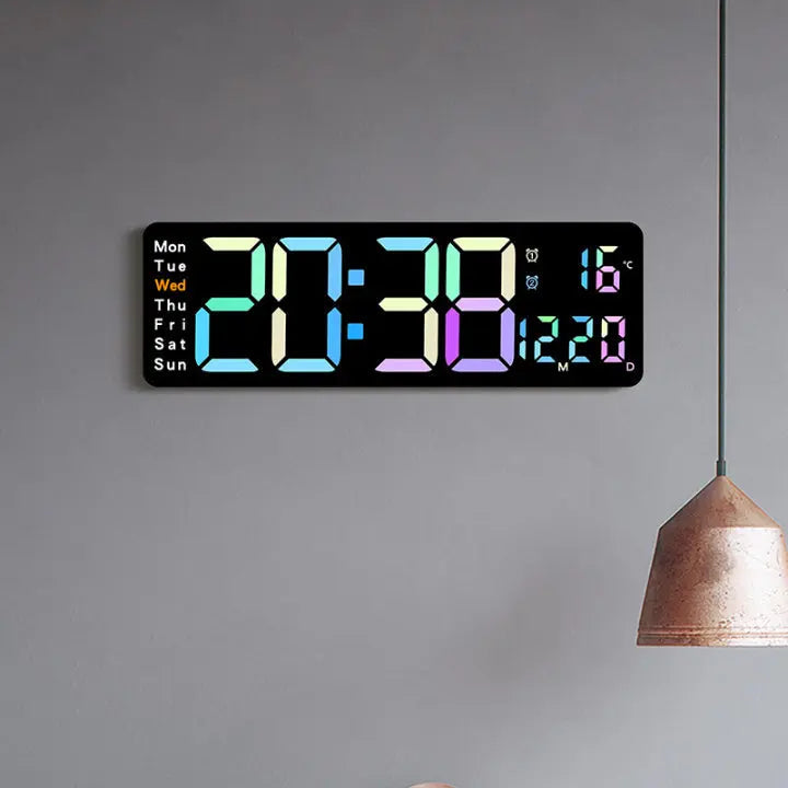 Digital Wall Clock Extra-Large LED Remote Control