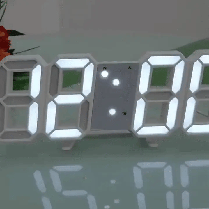 Digital Wall Clock Large Dimmable LED Remote Control