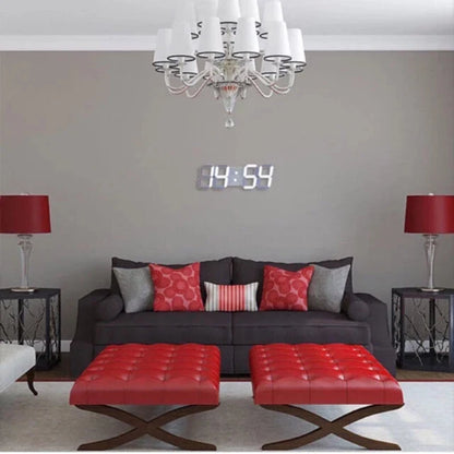 Digital Wall Clock Large Dimmable LED Remote Control