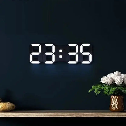 Digital Wall Clock Large Dimmable LED Remote Control