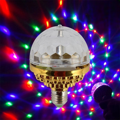 Disco Ball Light Bulb Rotating Multicolor E27 Socket