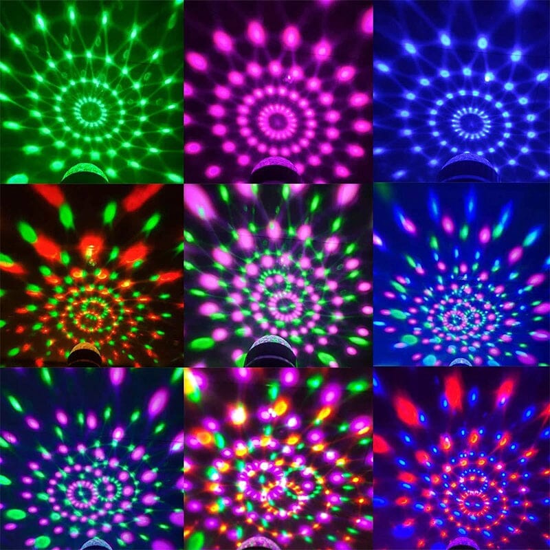 Disco Ball Light Bulb Rotating Multicolor E27 Socket