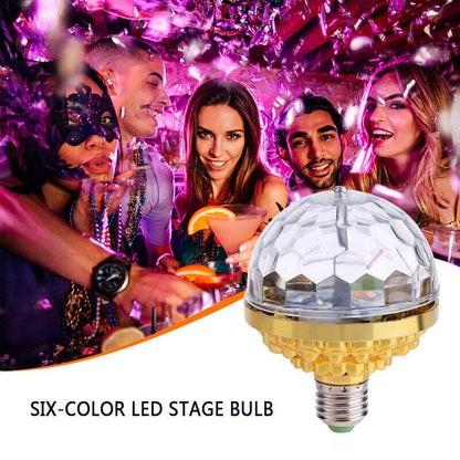 Disco Ball Light Bulb Rotating Multicolor E27 Socket