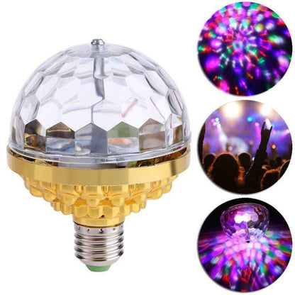 Disco Ball Light Bulb Rotating Multicolor E27 Socket