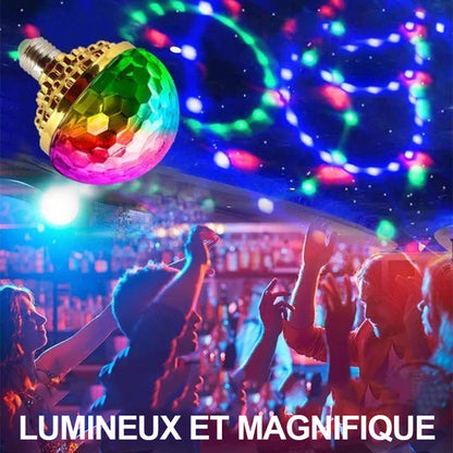 Disco Ball Light Bulb Rotating Multicolor E27 Socket