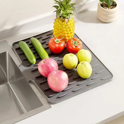 Dish Drying Mat Heat-Resistant Silicone Raised Drainage