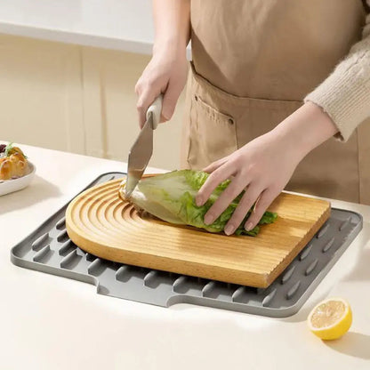 Dish Drying Mat Heat-Resistant Silicone Raised Drainage