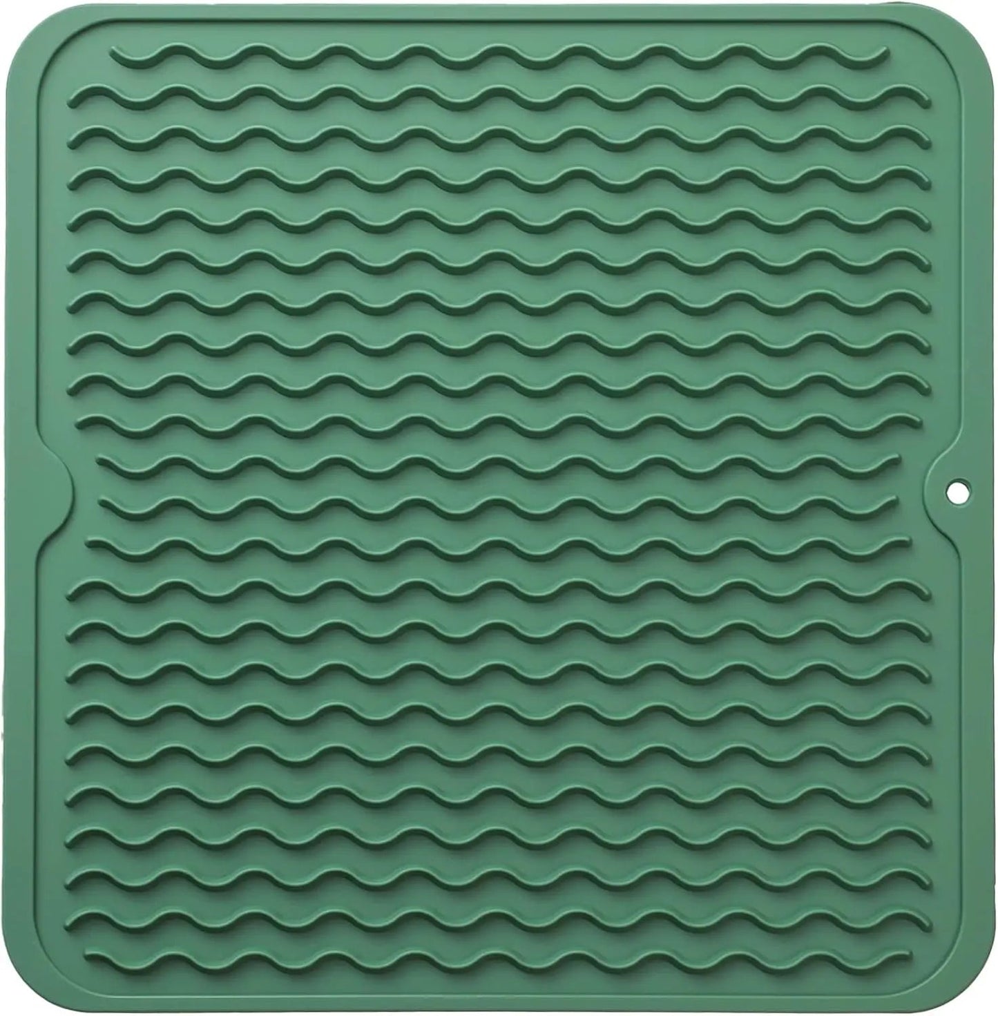 Dish Drying Mat Ribbed Drainage Heat-Resistant Silicone