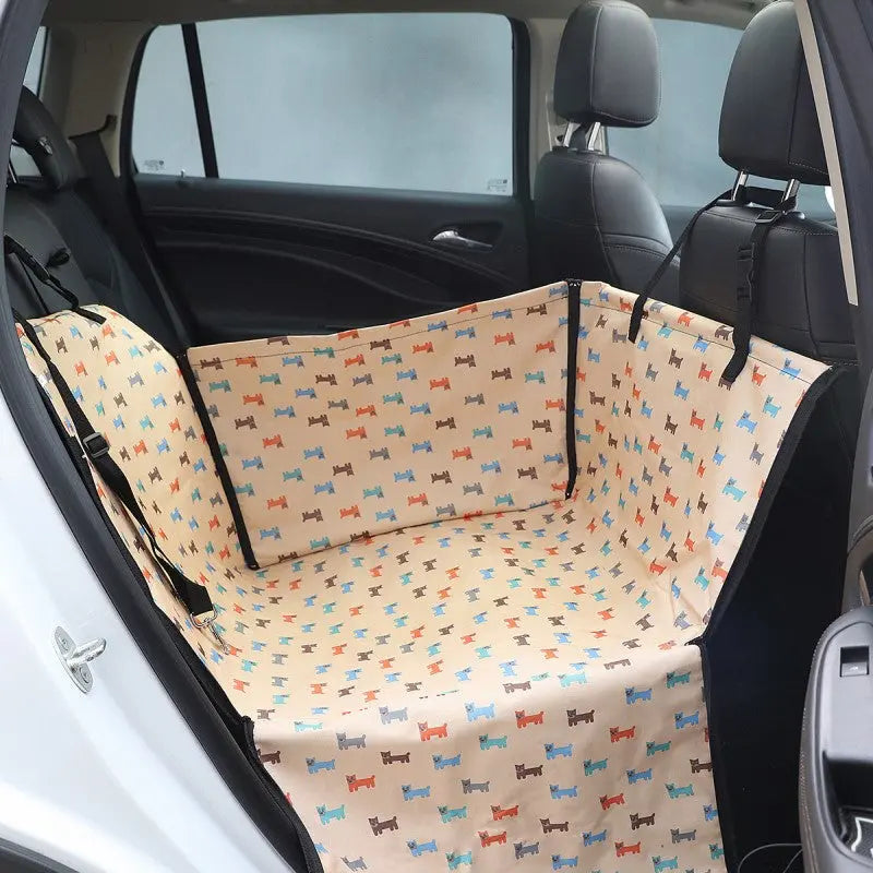 Dog Back Seat Protector Waterproof Box Design Nylon Straps