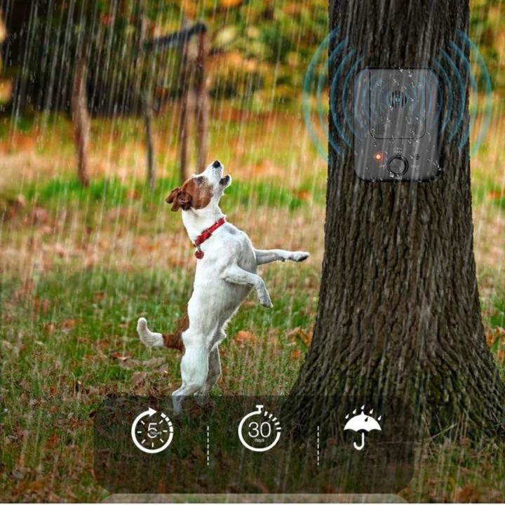 Dog Bark Control Device Ultrasonic Adjustable Frequency Rechargeable