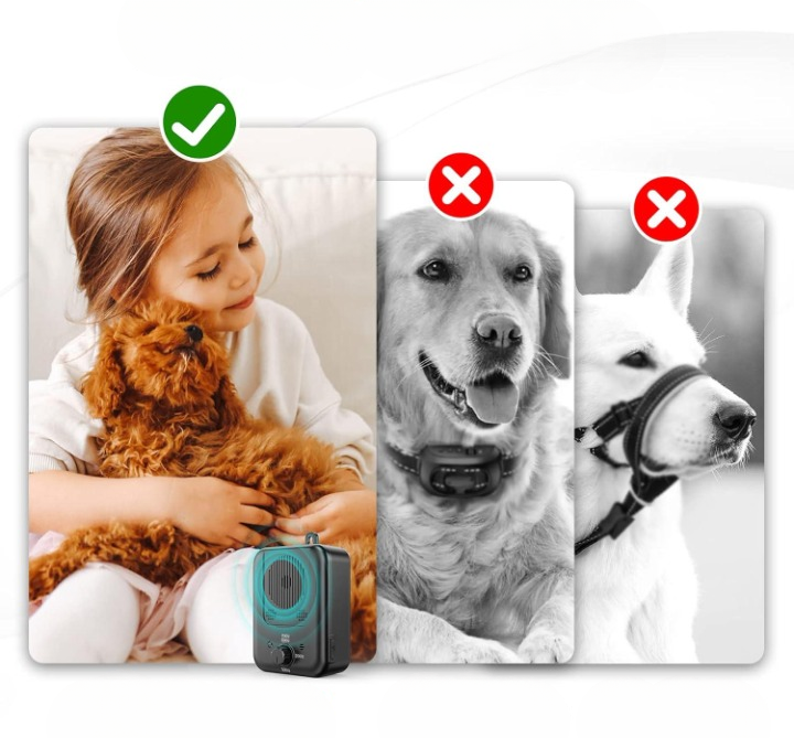 Dog Bark Control Device Ultrasonic Adjustable Frequency Rechargeable