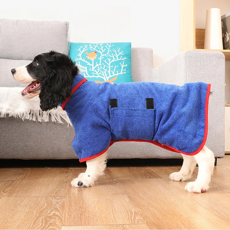 Dog Bathrobe Ultra-Absorbent Microfiber Hooded Quick-Dry
