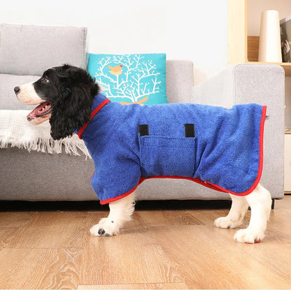 Dog Bathrobe Ultra-Absorbent Microfiber Hooded Quick-Dry