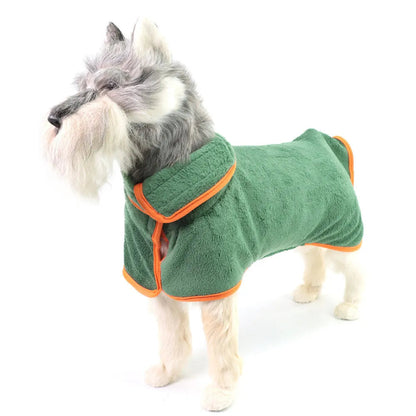 Dog Bathrobe Ultra-Absorbent Microfiber Hooded Quick-Dry