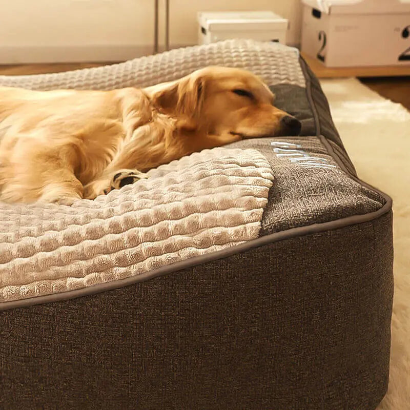 Dog Bed Orthopedic Support & Raised Edge Removable Cover