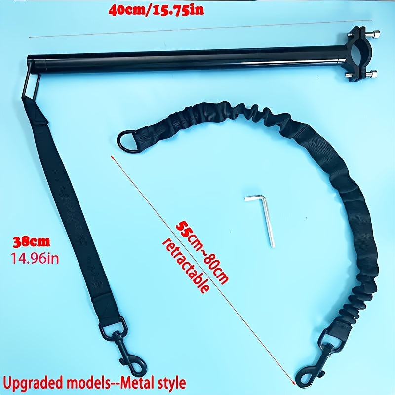 Dog Bike Leash Elastic Bungee Stainless Steel Cable