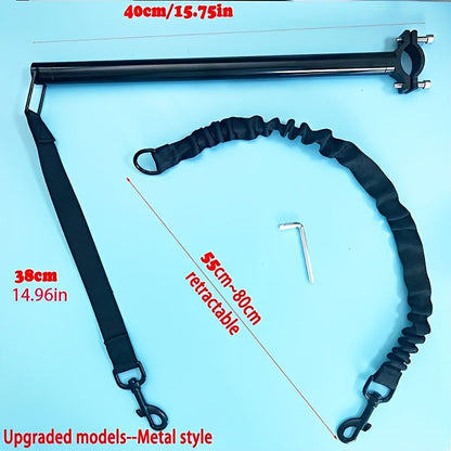 Dog Bike Leash Elastic Bungee Stainless Steel Cable