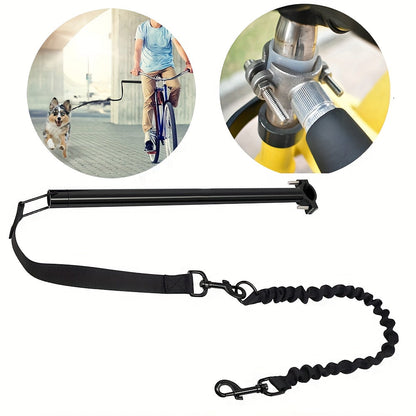 Dog Bike Leash Elastic Bungee Stainless Steel Cable