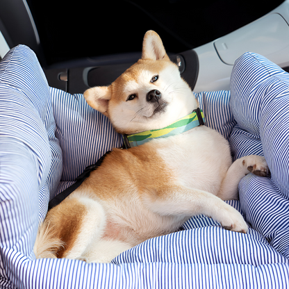 Dog Car Seat Padded Raised Sides & Seatbelt