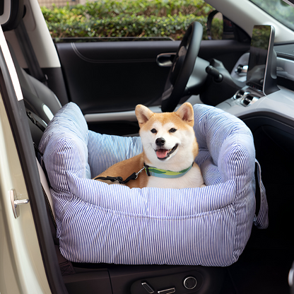 Dog Car Seat Padded Raised Sides & Seatbelt