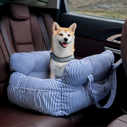 Dog Car Seat Padded Raised Sides & Seatbelt