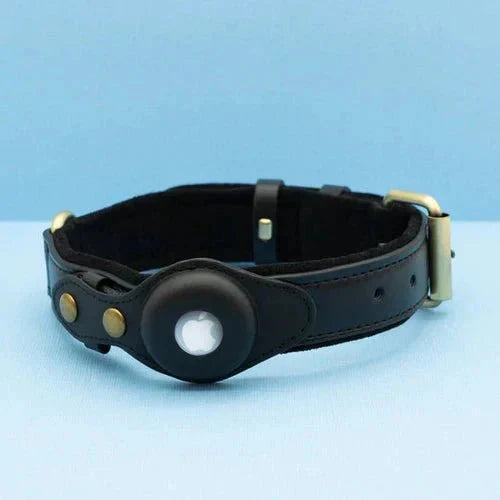 Dog Collar AirTag Holder Waterproof Recycled Leather
