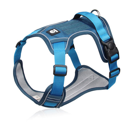 Dog Harness Anti-Pull Front Clip LED Collar & Leash