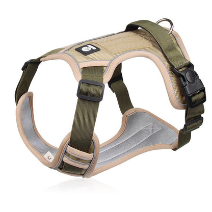 Dog Harness Anti-Pull Front Clip LED Collar & Leash