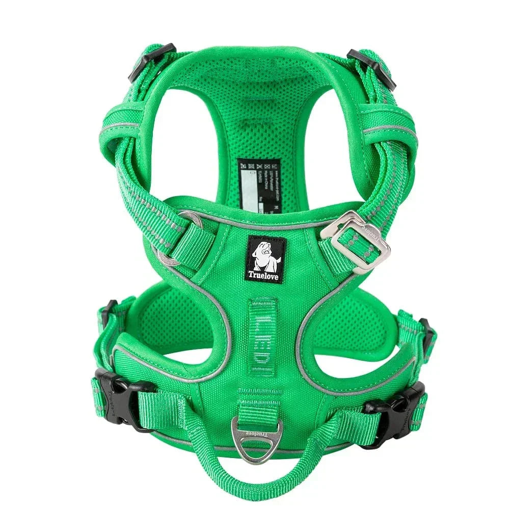 Dog Harness Breathable Fabric Adjustable Straps & Sturdy Buckles