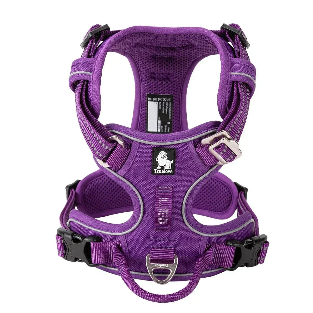 Dog Harness Breathable Fabric Adjustable Straps & Sturdy Buckles