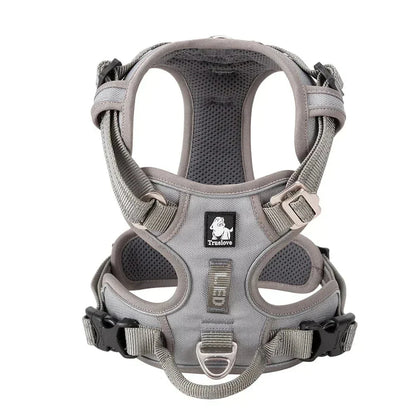 Dog Harness Breathable Fabric Adjustable Straps & Sturdy Buckles