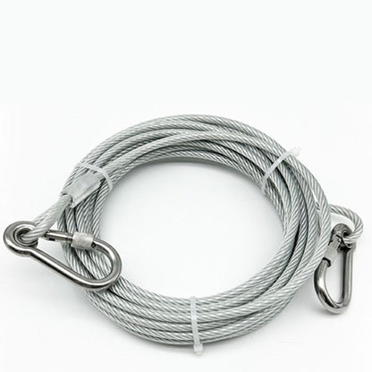 Dog Leash Chew-Resistant Steel Core Heavy-Duty Carabiner