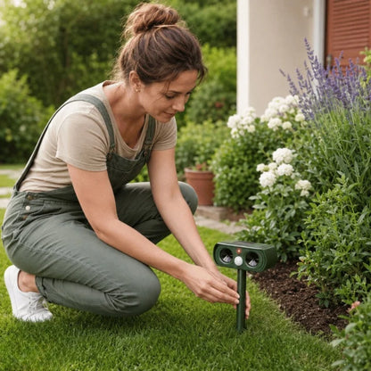 Dog Repellent Ultrasonic Solar-Powered 26 Ft Range