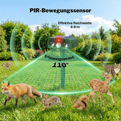 Dog Repellent Ultrasonic Solar-Powered 26 Ft Range