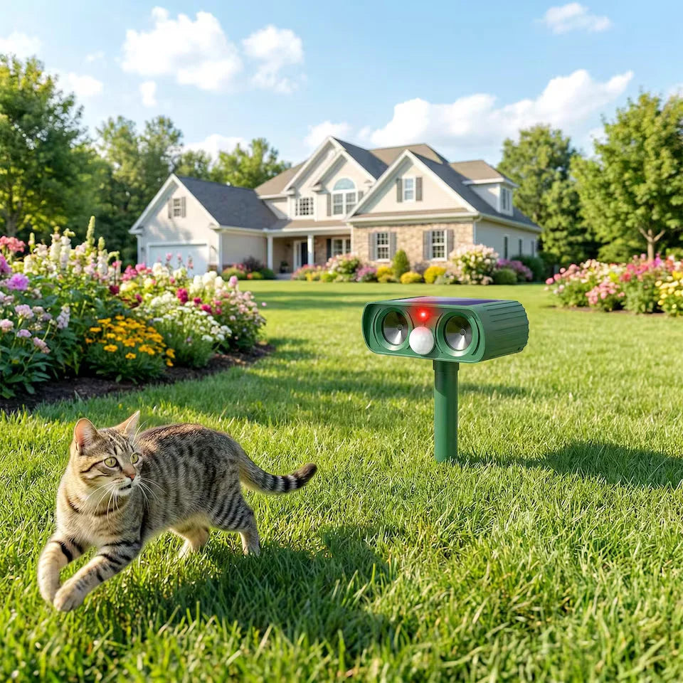 Dog Repellent Ultrasonic Solar-Powered 26 Ft Range